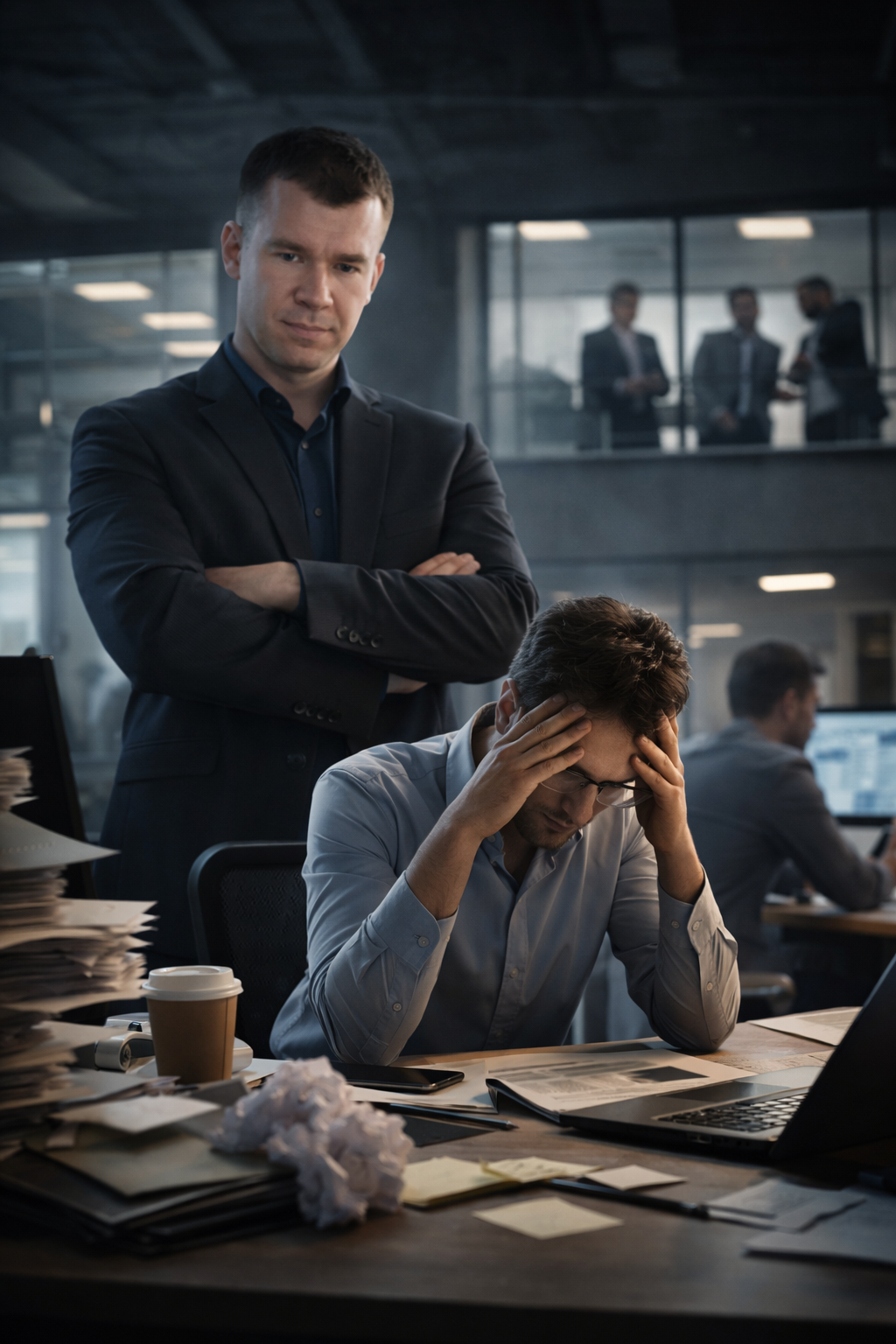 Illustration representing toxic leadership in the workplace